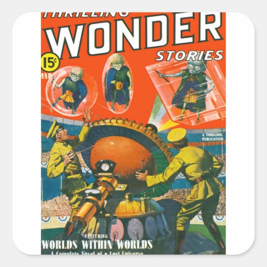 Bug Eyed Aliens in Capes Square Sticker
