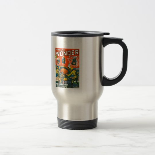 Bug Eyed Aliens in Capes Travel Mug