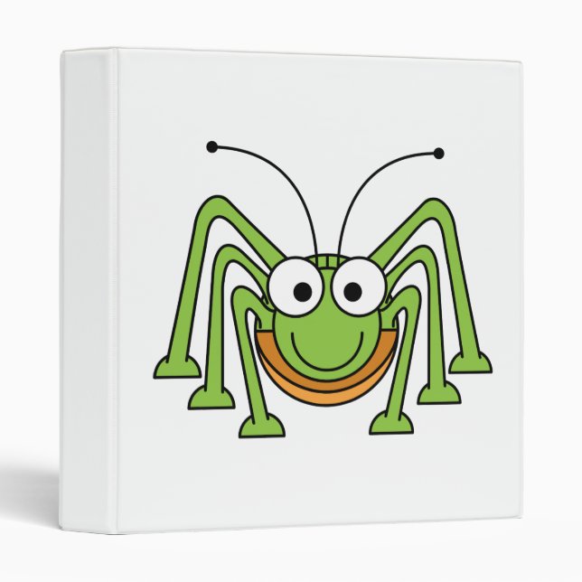 Bug Eyed Grasshopper Cartoon Binder (Front/Spine)