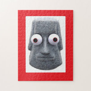 Bug-Eyed Moai'd Novelty Jigsaw Puzzle