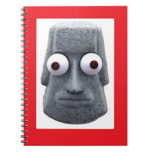 Bug-Eyed Moai'd Novelty Notebook