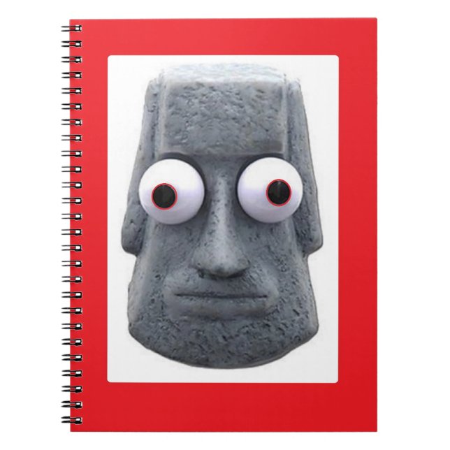 Bug-Eyed Moai'd Novelty Notebook (Front)