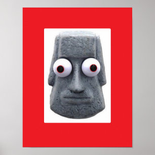 Bug-Eyed Moai'd Novelty Poster