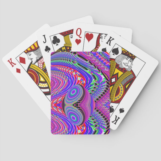Bug-Eyed Monster - computer art Playing Cards (Back)