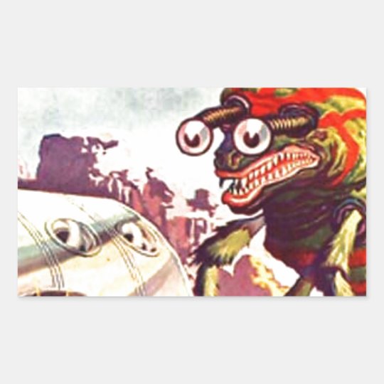 Bug Eyed Moon Monster Sticker