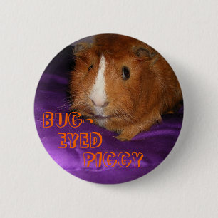 Bug-Eyed Piggy Guinea Pig Button