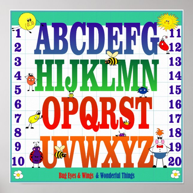 Bug Eyes & Wings ABC's & 123's Poster (Front)