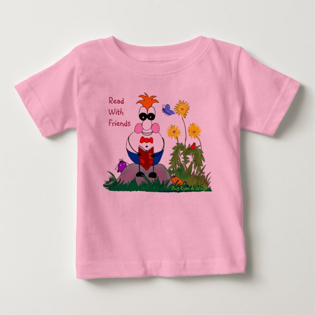 Bug Eyes & Wings Read With Friends Toddler Tee (Front)