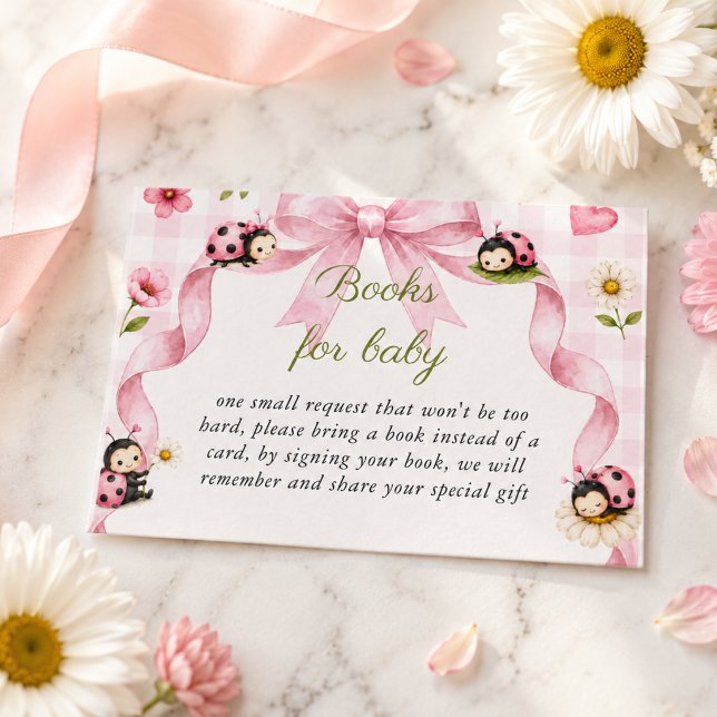 Bug Girl Baby Shower Book Request Enclosure Card (Creator Uploaded)