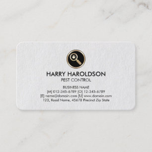 Bug Glass Icon Premium Pest Control Business Card