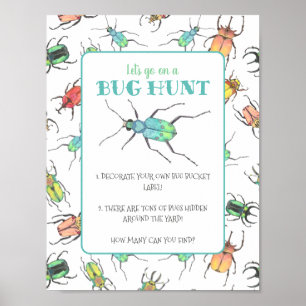 Bug Hunt Party Activity Frameable Poster