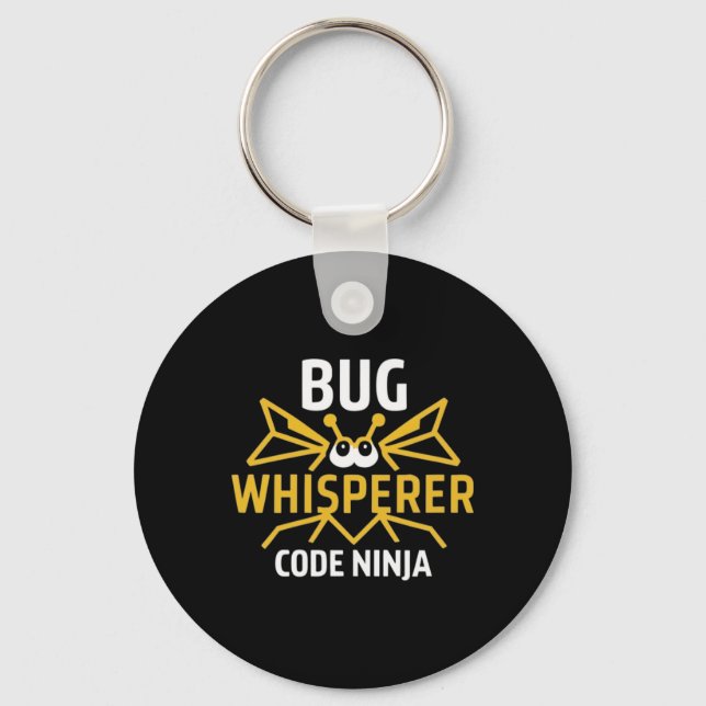 Bug Hunt Vulnerable Hunting Cyber Threat Bug Bount Keychain (Front)
