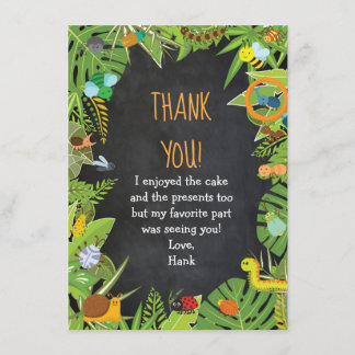 Bug Insect Thank You Cards Chalkboard