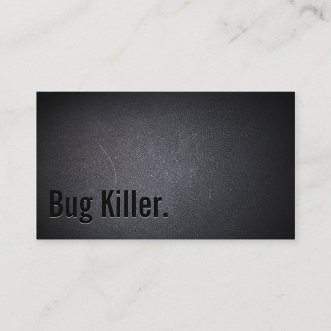 Bug Killer Pest Control Elegant Black Business Card (Front)