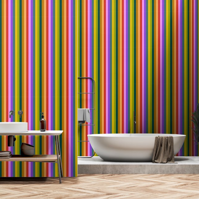 Bug Life Nature Stripe BOS Vertical Wallpaper (Bathroom)