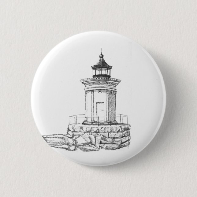 Bug Light Sketch 2 Inch Round Button (Front)