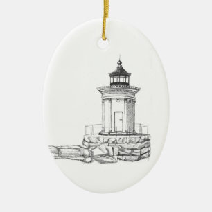 Bug Light Sketch Ceramic Ornament