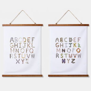 Bug Nursery Alphabet Decor - Cute Kids Nursery Hanging Tapestry