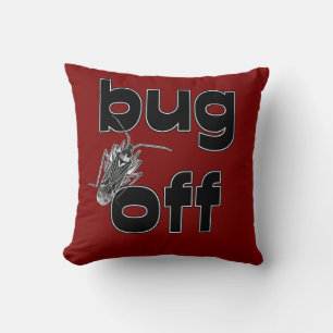 Bug Off Throw Pillow