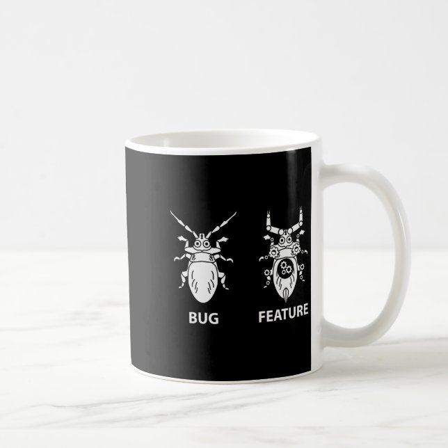 Bug Or Feature Long Sleeve  Coffee Mug (Right)