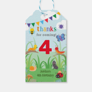 Bug Party Birthday Cute Colourful  Gift Tags