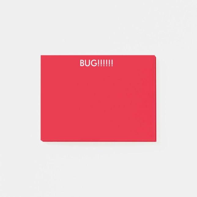 Bug!!!! Sticky Notes (Front)
