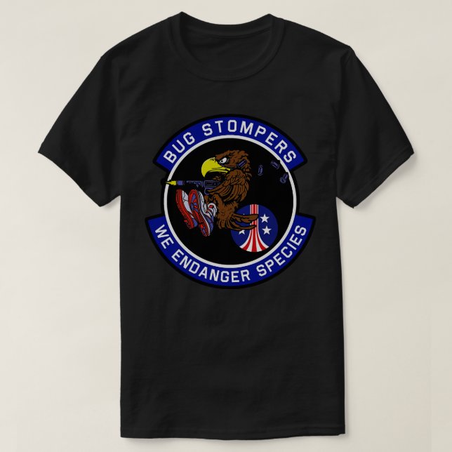 Bug Stomper Patch T-Shirt (Design Front)