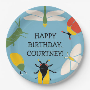 Bug Themed Party Personalized  Paper Plate