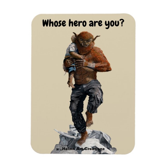 Bugbear Hero Child Rescue Fantasy Flexible Magnet (Vertical)