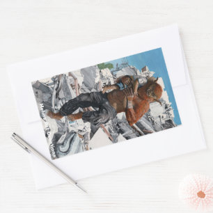Bugbear Hero Rescuing Child Fantasy Art Stickers