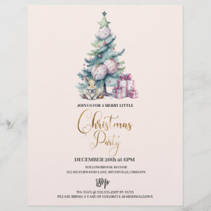 Bugdet Christmas Tree Holiday Party Flyer