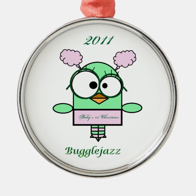 Bugglejazz  Baby's 1st Christmas 2011 Metal Ornament (Front)