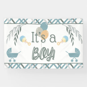 Buggy Boy baby shower banner