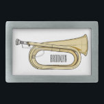 Bugle cartoon illustration  belt buckle<br><div class="desc">Bugle cartoon illustration</div>