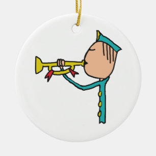 Bugle Ceramic Ornament
