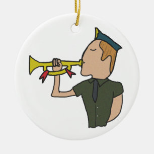 Bugle Ceramic Ornament