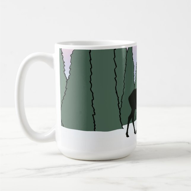 Bugling Bull Elk and Fish  Bath Towel Set Cloth Na Coffee Mug (Left)