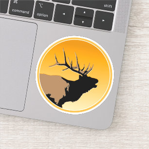 Bugling Bull Elk at Sunset Original Wildlife Art