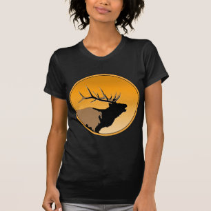 Bugling Bull Elk at Sunset Original Wildlife Art T-Shirt