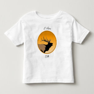 Bugling Bull Elk at Sunset Original Wildlife Art Toddler T-shirt