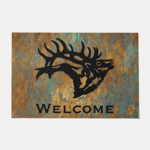 Bugling Bull Elk Doormat