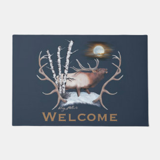 Bugling Bull Elk Doormat