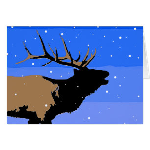 Bugling Elk in Winter  - Original Wildlife Art
