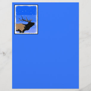 Bugling Elk in Winter  - Original Wildlife Art