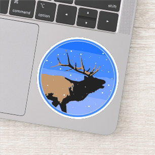 Bugling Elk in Winter - Original Wildlife Art