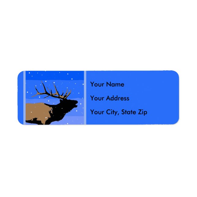 Bugling Elk in Winter  - Original Wildlife Art (Front)