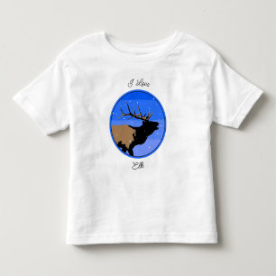 Bugling Elk in Winter  - Original Wildlife Art Toddler T-shirt