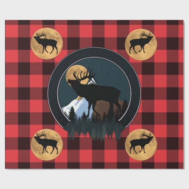 Bugling Elk Wrapping Paper (Flat)