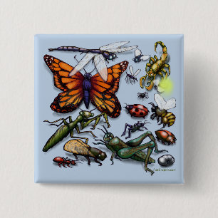 Bugs 2 Inch Square Button