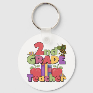 Bugs and Apples 2nd Grade Keychain